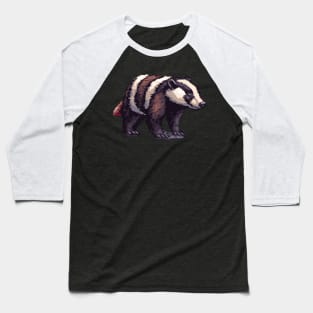 Pixel Badger Baseball T-Shirt